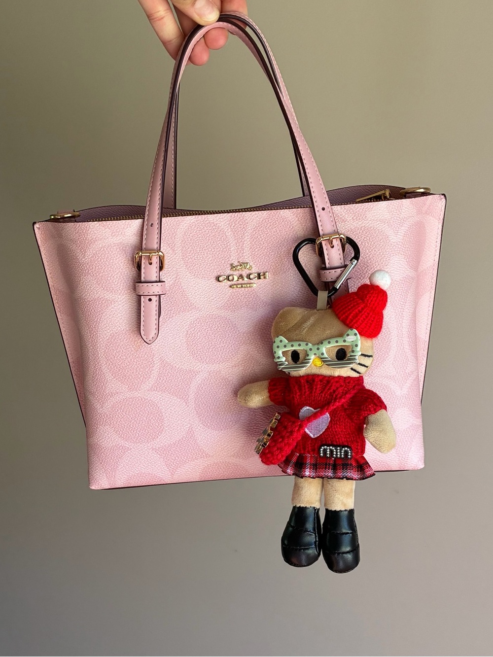 Hello Kitty Holiday Christmas Plush Keychain Bag Charm